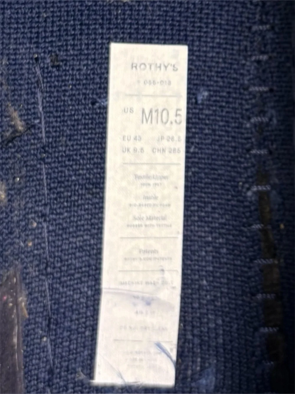 Rothy’s Amalfi Blue & Gray Men’s Driving Loafers Size 10.5